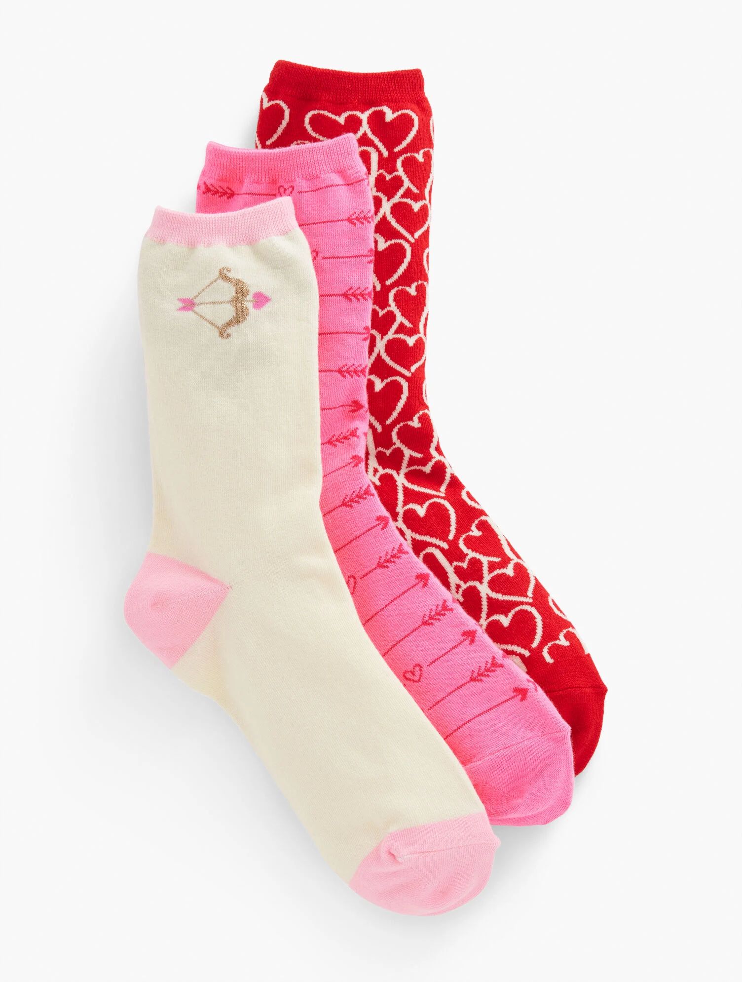 Cupid Love Three Pair Trouser Socks | Talbots