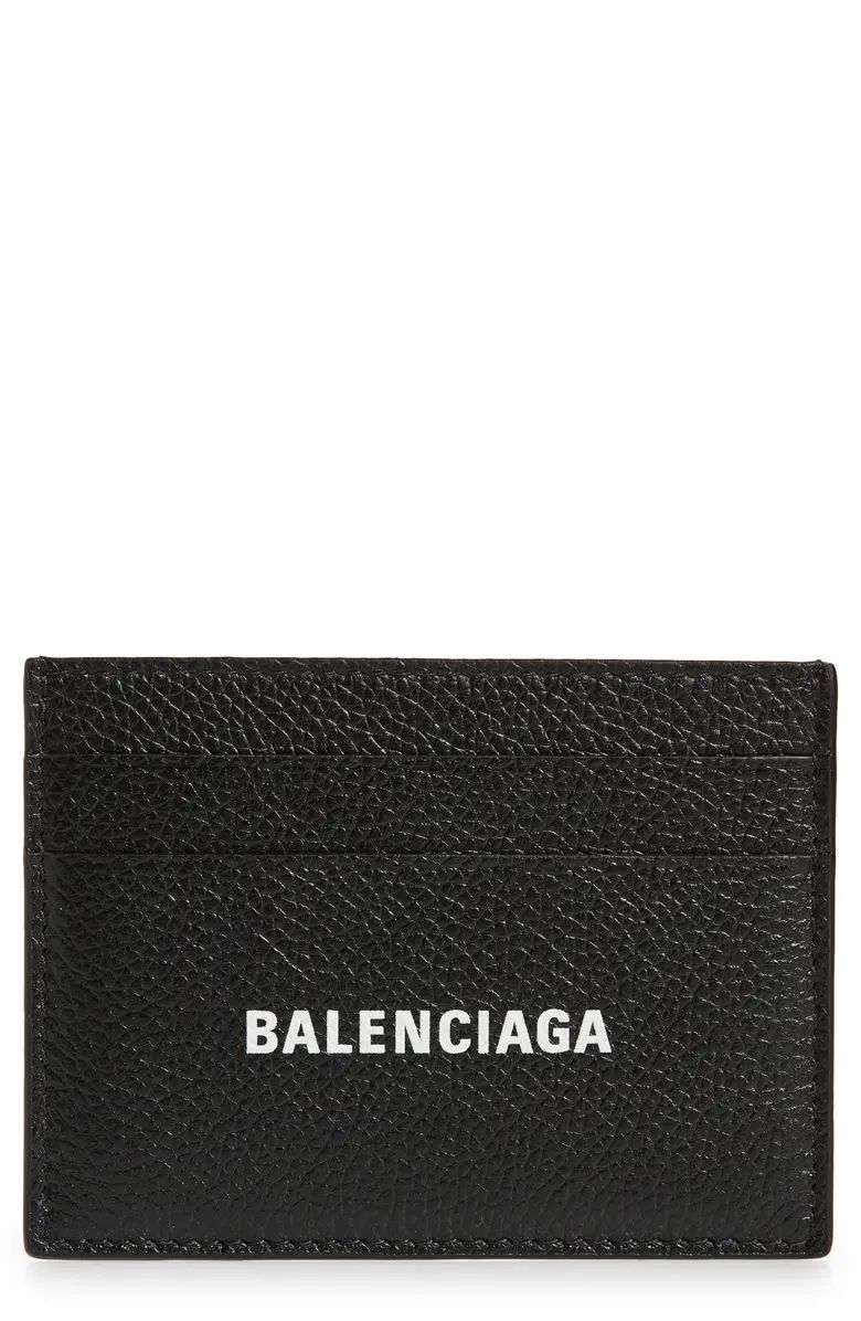 Cash Logo Leather Card Case | Nordstrom