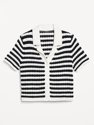 Button-Down Crochet Sweater | Old Navy (US)
