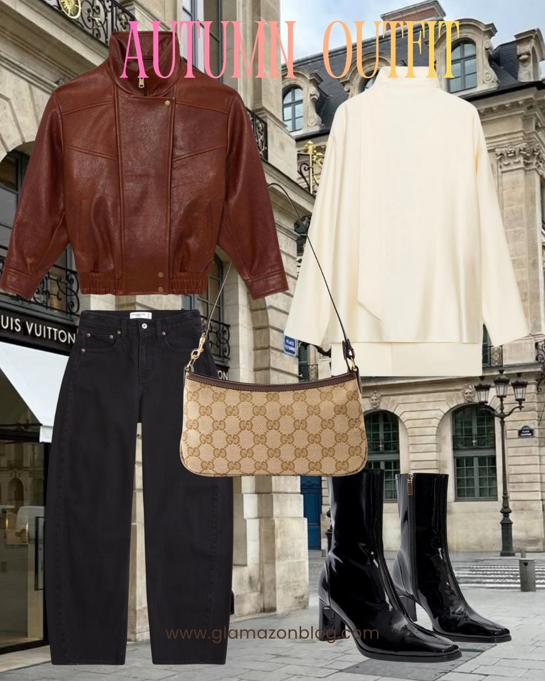 Reiss jacket, Gucci bag, silk top, patent boots, balloon jeans

#LTKautumn #LTKFashionMonth #LTKeurope