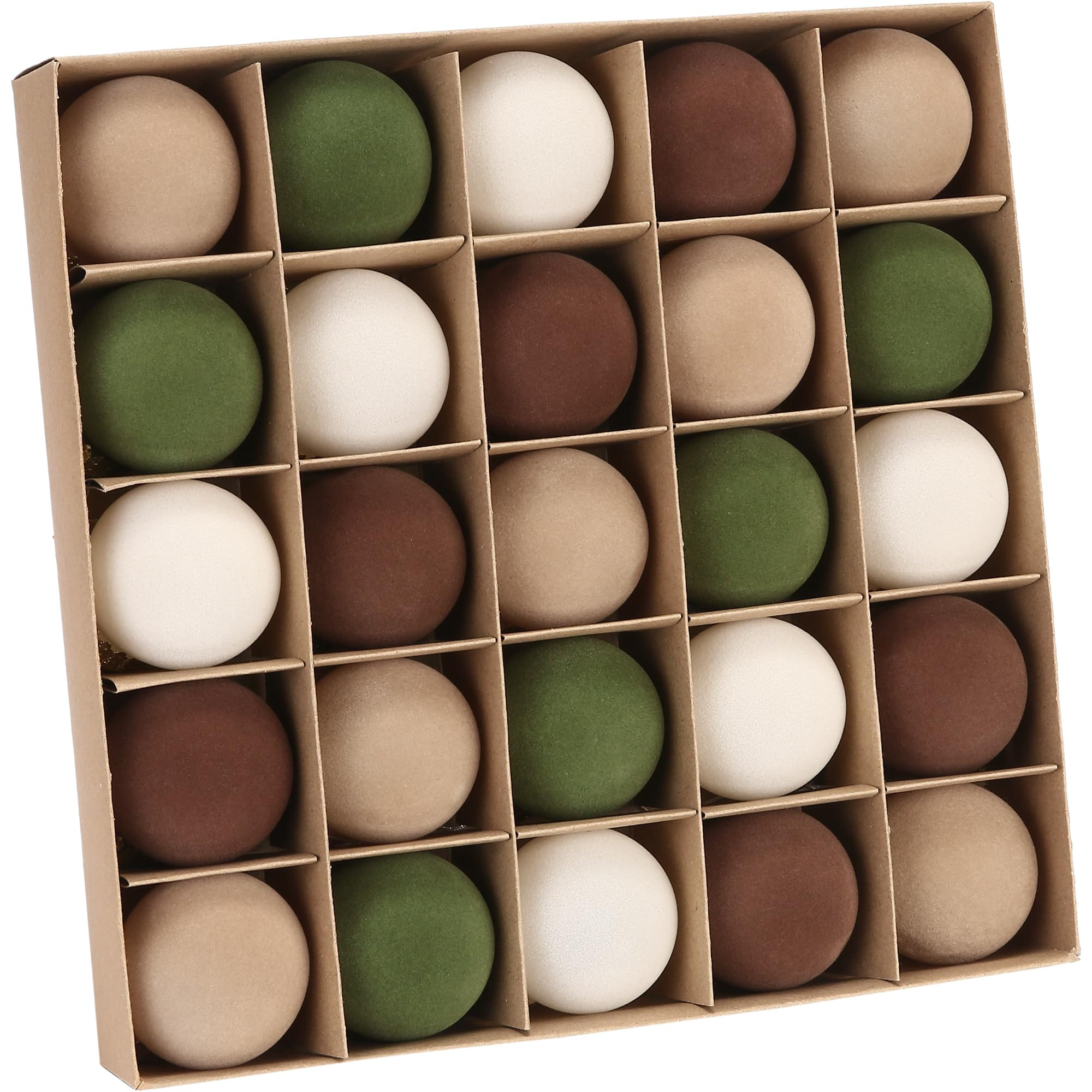 Sea Team 25-Pack Flocked Velvet Christmas Tree Ball Ornaments Set, Decorative Hanging Baubles, Sh... | Amazon (US)