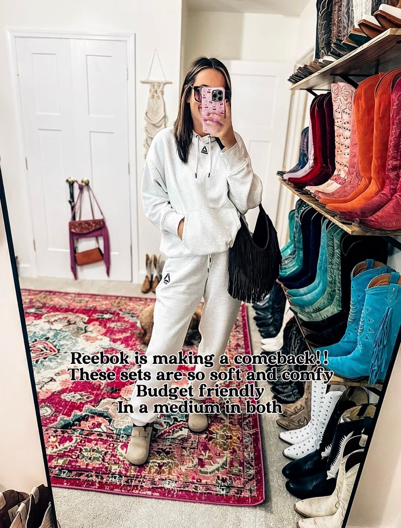 Reebok sweatshirt and sweatpants in a medium from Walmart 

#LTKStyleTip #LTKFindsUnder50 #LTKFindsUnder100
