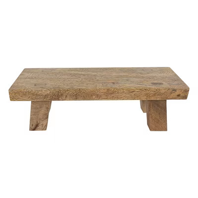 Footed Stool Mango Wood Riser by Foreside Home & Garden | Target