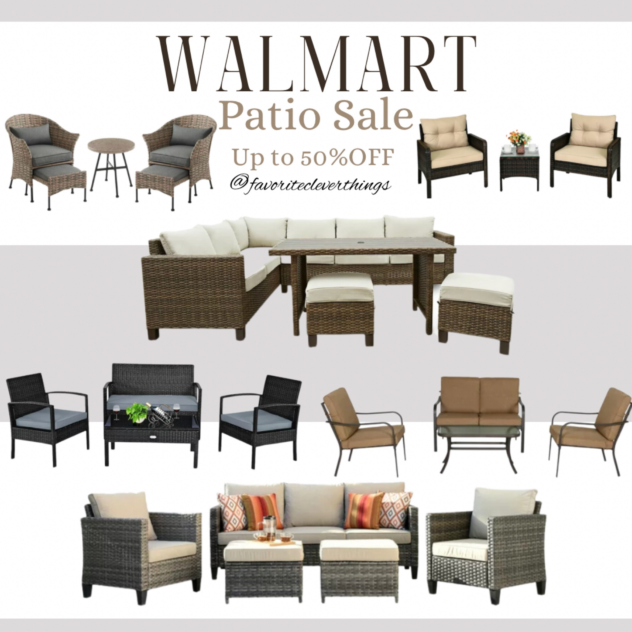 Walmart outdoor furniture sale up to 50%off

Home decor
Outdoor furniture 


#LTKFind #LTKsalealert #LTKhome