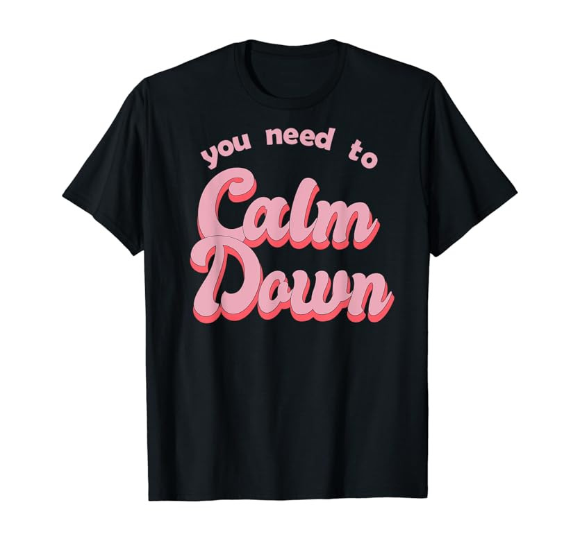 Calm Down Retro Style T-Shirt | Amazon (US)