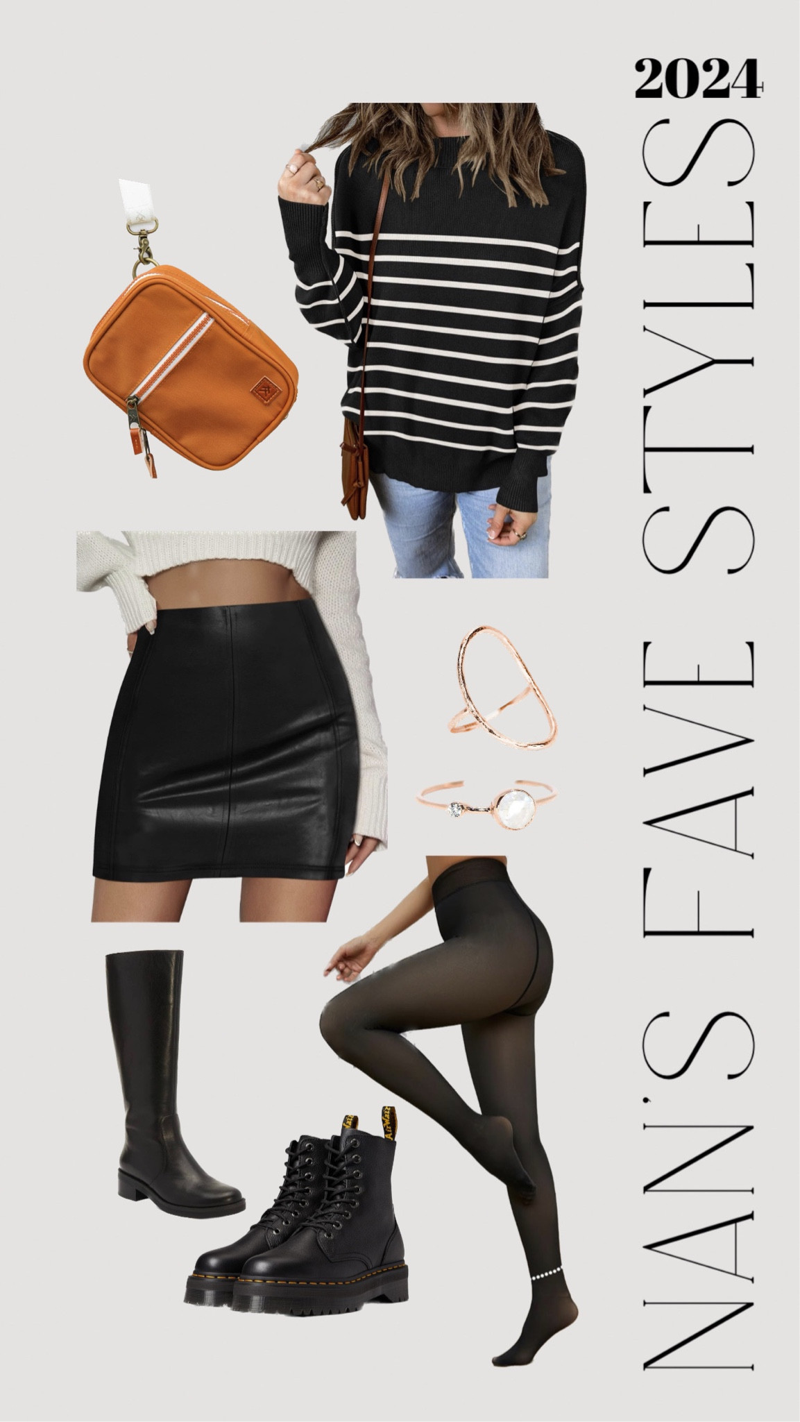 Winter Style // Mini Skirt & Sweater Edition 

• Oversized Sweater
• Vegan Leather Mini skirt 
• Fleece Lined Tights 
• Crossbody Bag 
• Boots: personally I like either a riding boot or some kind of chunky combat type boot 
• add a few rings (*favorite accessory) 

Now you have a cute mini skirt outfit for winter ❄️ 

#LTKmidsize #LTKstyletip