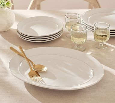 Cambria Handcrafted Stoneware Oval Serving Platter | Pottery Barn (US)