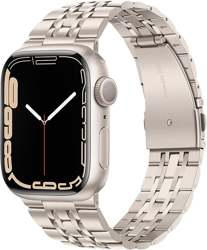 Amazon.com: Tasikar Compatible with Apple Watch Band 45mm 44mm 42mm, Man Women Strap Stainless St... | Amazon (US)