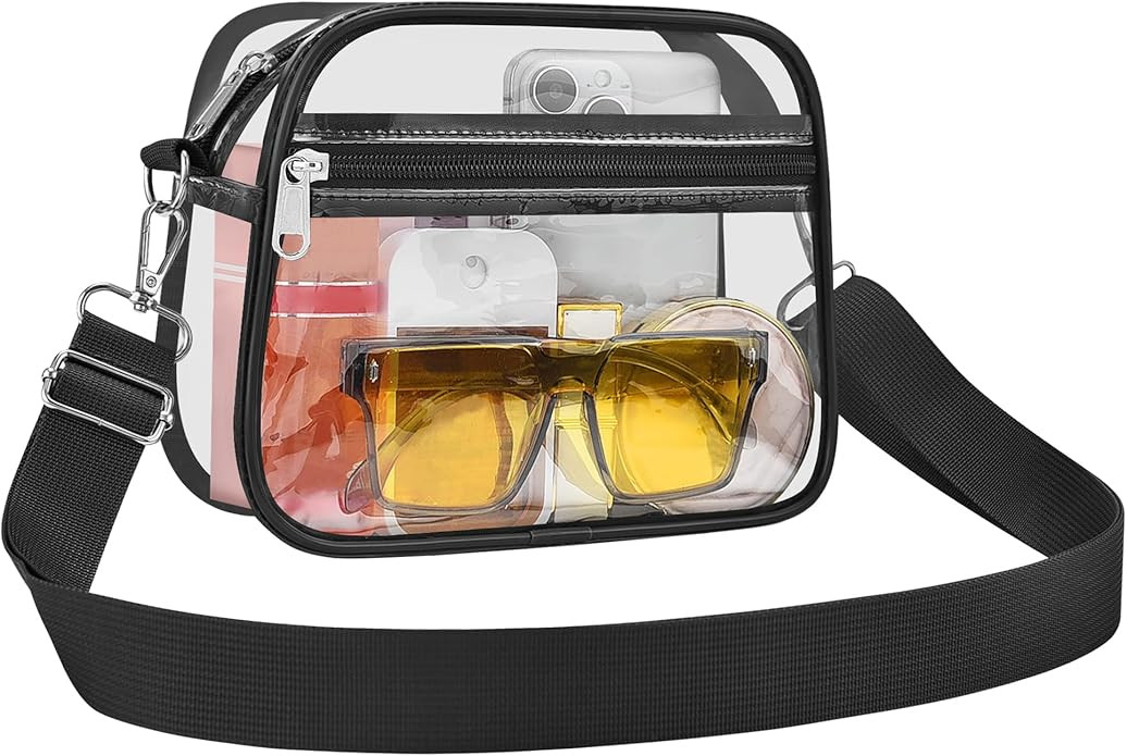Clear Bag for Stadium Events Clear Sports Fan Handbags Purses with Adjustbale Strap for Concerts ... | Amazon (US)