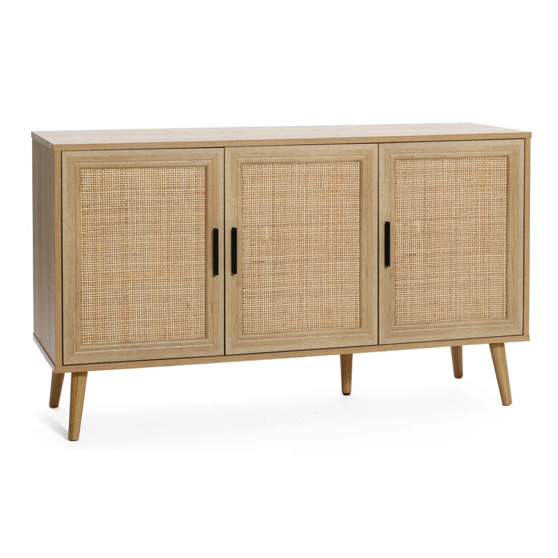 Beckley 3-Door Rattan Sideboard Cabinet | Wayfair North America