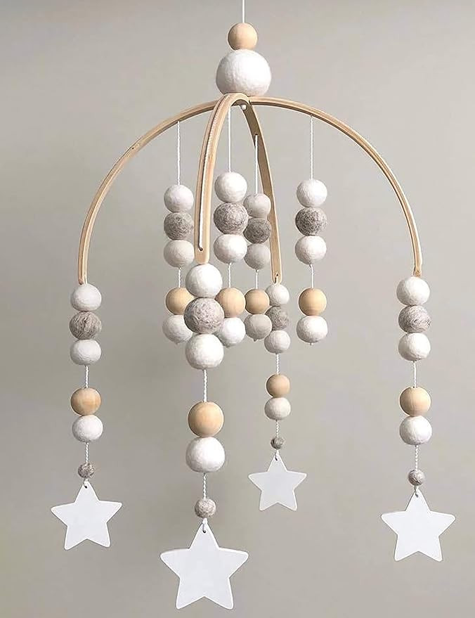 Lovely Wooden Bead Bed Felt Baby Ceiling Mobiles | Amazon (US)