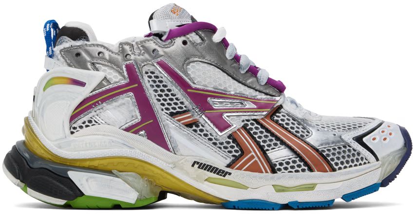 Gray & Multicolor Runner Sneakers | SSENSE