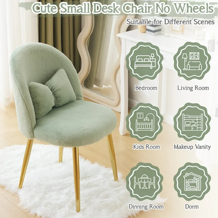 Ktaxon Vanity Makeup Chair Comfy Accent Chair Small Office Chair for Living Dining Room Bedroom H... | Walmart (US)