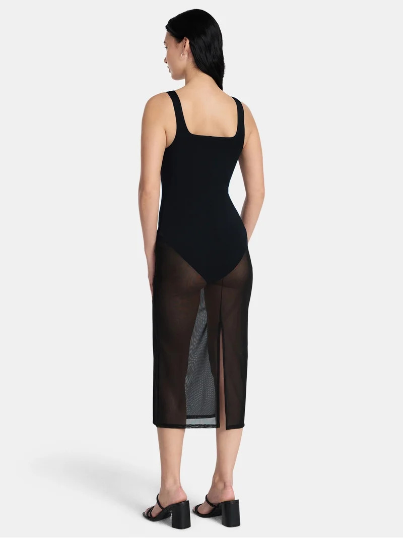Madden NYC Women\u2019s Mesh Midi Dress, Sizes XXS-XXL | Walmart (US)