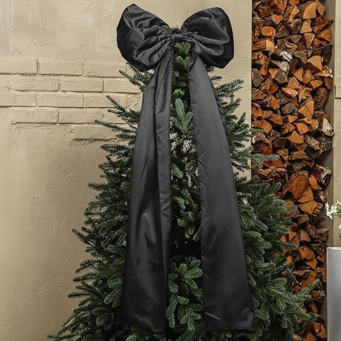 20 x 47 Inches Christmas Extra Large Satin Bows Christmas Tree Topper Decorations Giant Xmas Tree... | Amazon (US)