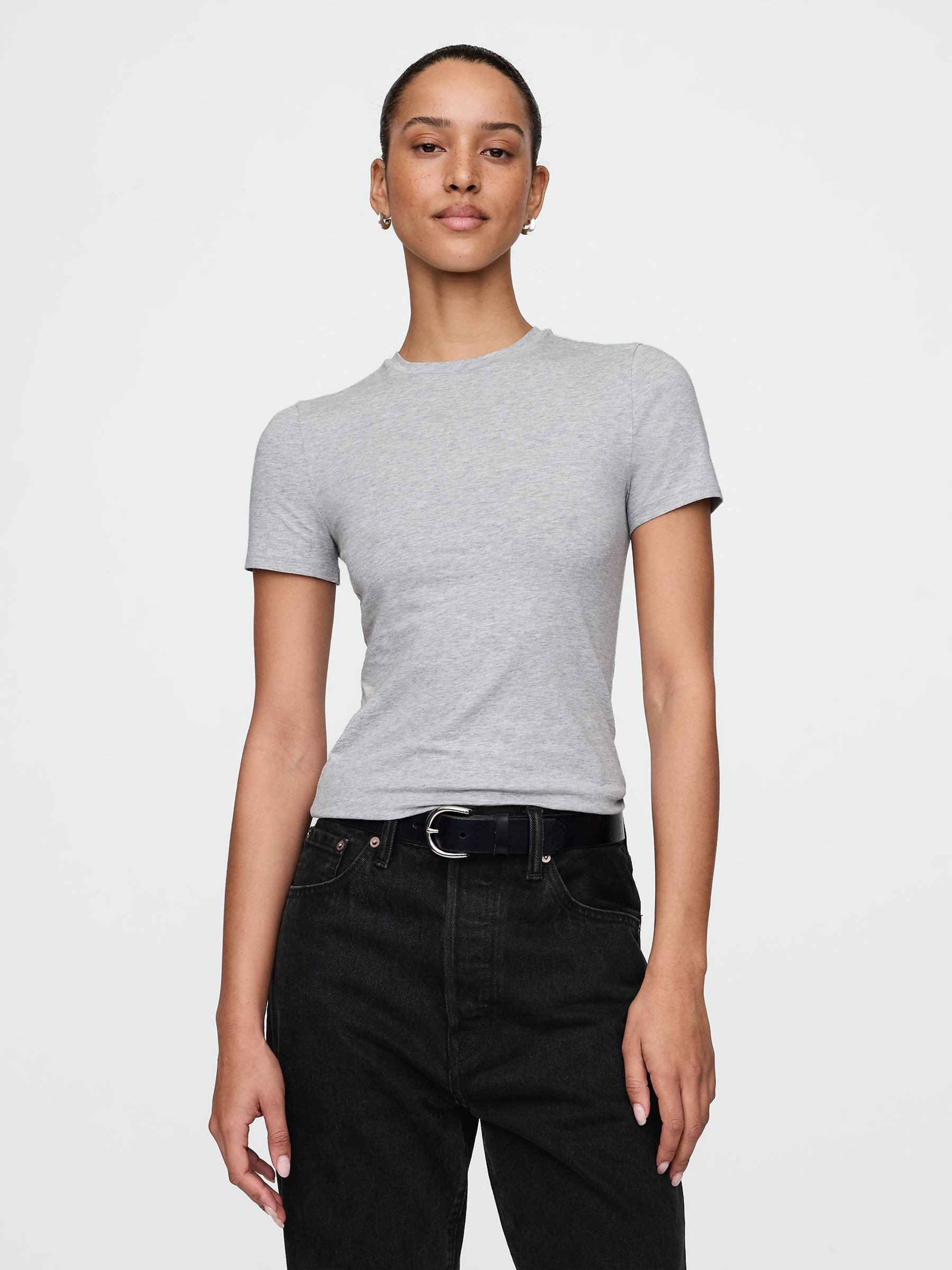 Grey Close Knit Jersey Short Sleeve T-Shirt | Gap | GAP UK