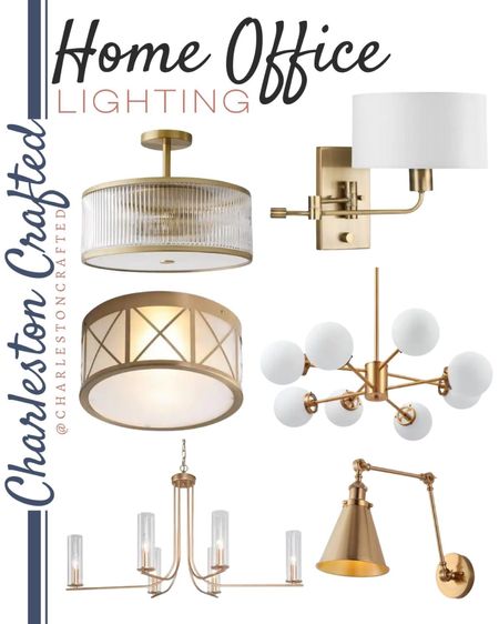 Lighting for your home office include trendy chandeliers, wall sconces, and flush mount lighting. Gold light fixture, gold sconces, office lighting, gold lighting, lighting refresh

#LTKFind #LTKunder100 #LTKhome