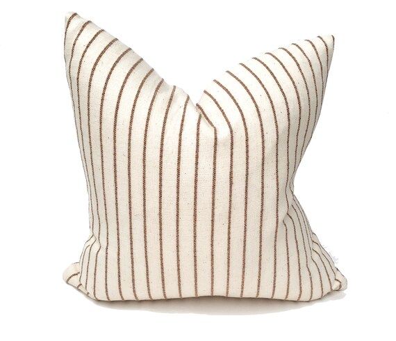Sirsi Designer textured stripe throw pillow Custom neutral | Etsy | Etsy (US)
