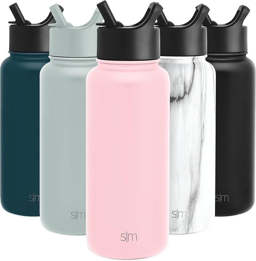 Simple Modern Water Bottle with Straw Lid Vacuum Insulated Stainless Steel Metal Thermos Bottles ... | Amazon (US)