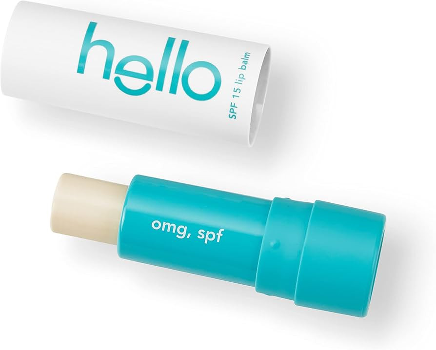 Hello Moisturizing Vegan Lip Balm, Sweet Mint SPF 15, Beeswax Free, Petrolatum Free, and Parabens... | Amazon (US)