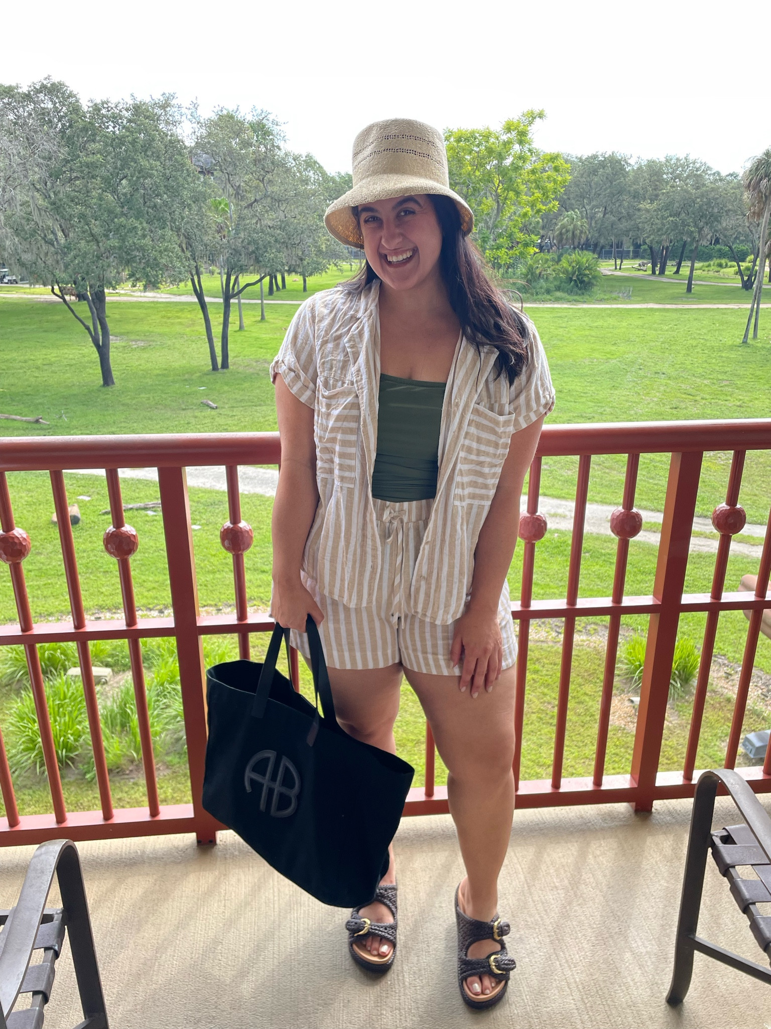 Pool day at Disney’s Animal Kingdom Lodge! This striped set is so easy to throw on over a suit and comes in multiple colors. The bathing suit is a must - so flattering and comfortable! My shoes are currently on sale too!

#LTKSeasonal #LTKMidsize #LTKSwim