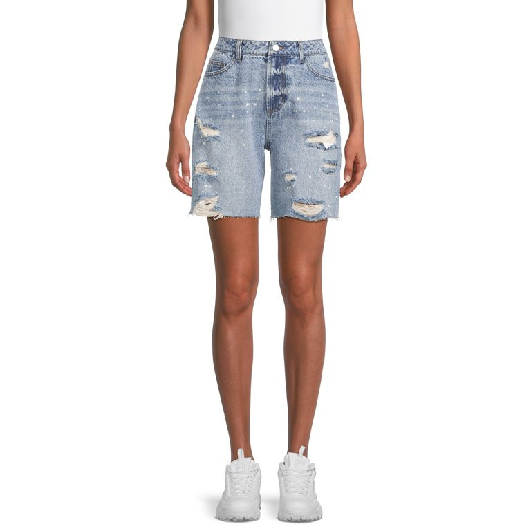 No Boundaries Juniors’ 90's Boyfriend Shorts - Walmart.com | Walmart (US)