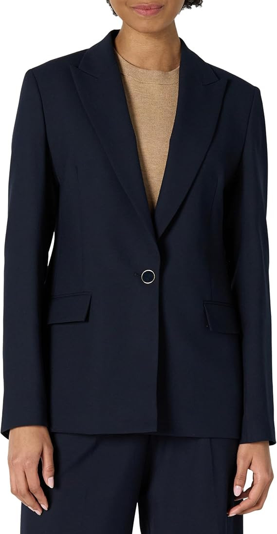 Amazon Essentials Womens Regular-Fit Woven Single-Breasted Blazer | Amazon (US)