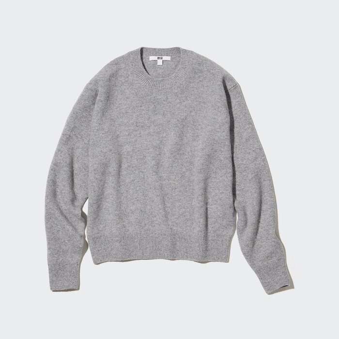 Premium Lambswool Crew Neck Long-Sleeve Sweater | UNIQLO US | UNIQLO (US)