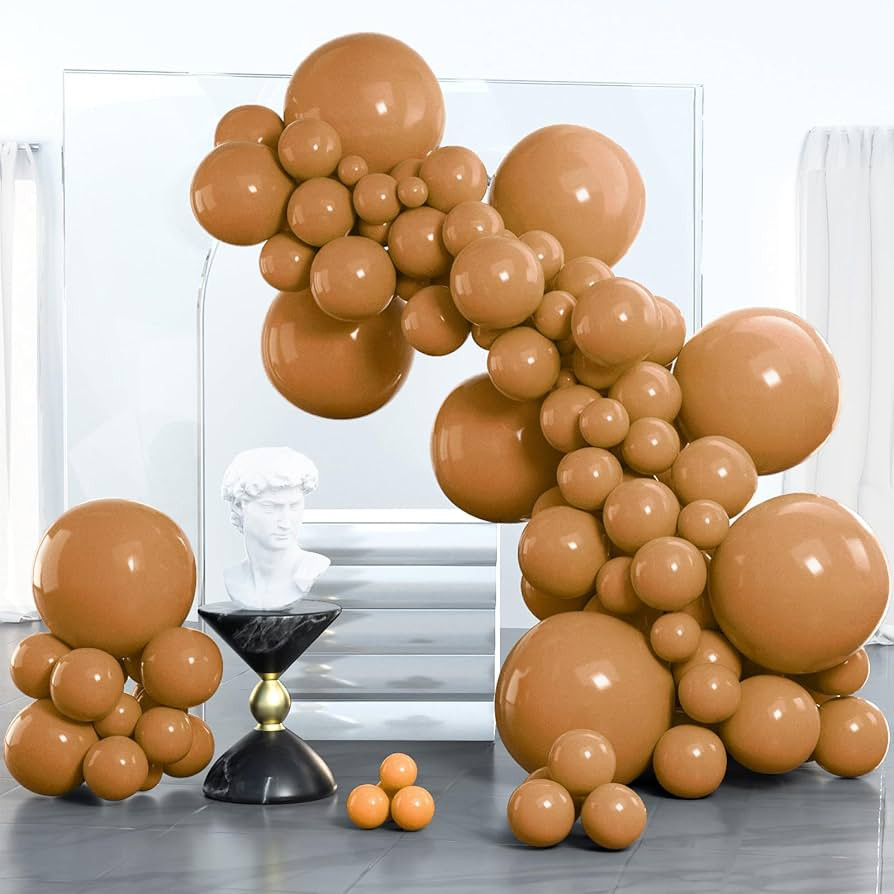PartyWoo Light Brown Balloons 100 pcs Different Sizes of 18 12 10 5 Inch Caramel Brown Tan Boho N... | Amazon (US)