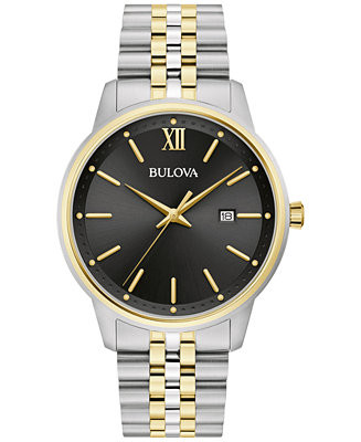 Men's Classic Two-Tone Stainless Steel Bracelet Watch 41mm | Macy's