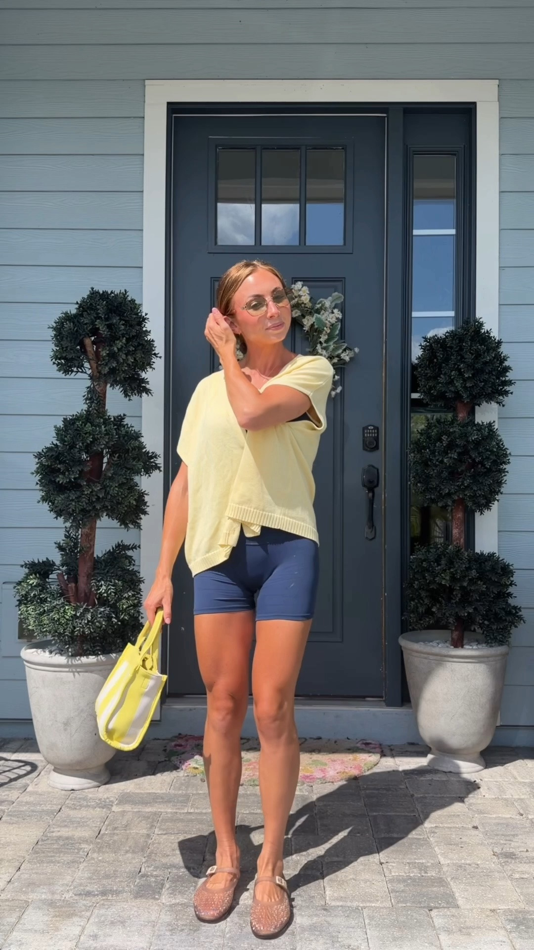 Threw my favorite amazon cardigan on top of my workout set for errands!