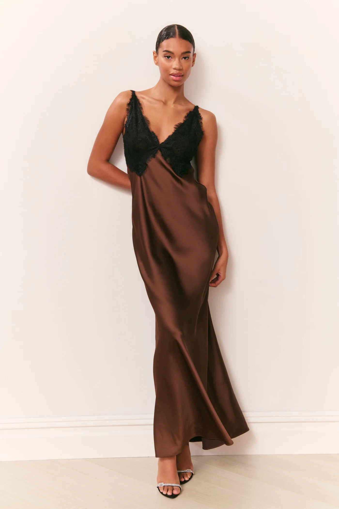 Iridia Satin Maxi Slip Dress | LoveShackFancy