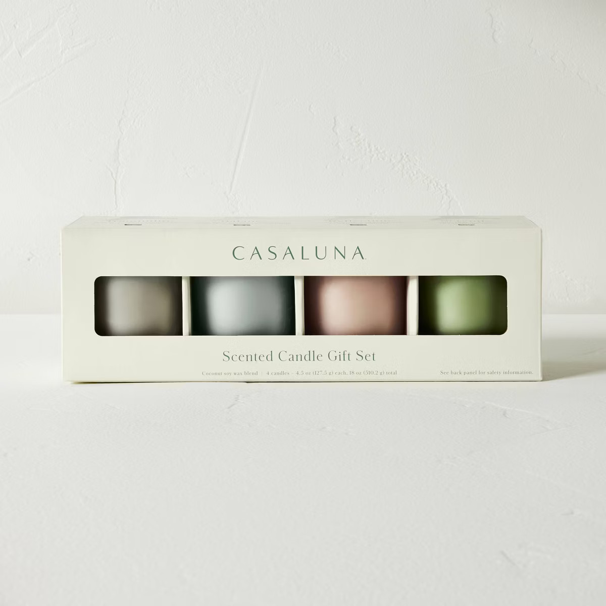 4ct 18oz Mini Frosted Glass Wellness Jar Candle Gift Set - Casaluna™ | Target