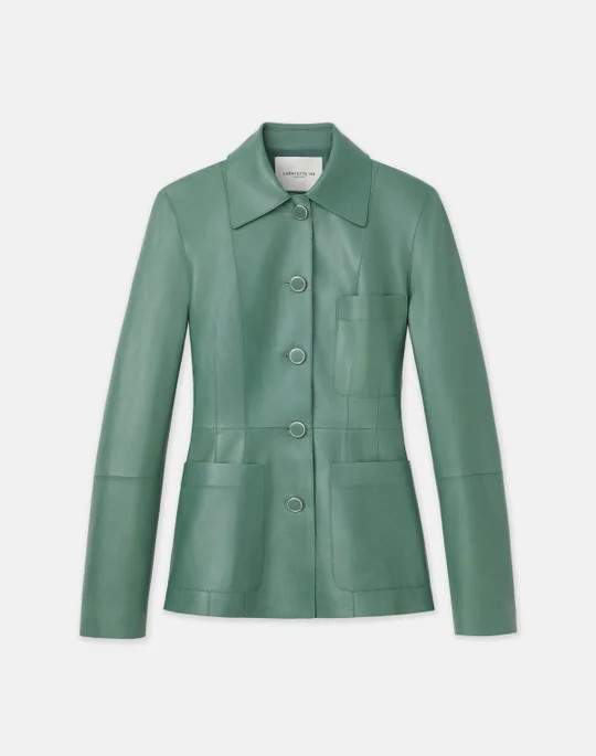 Nappa Leather Tailored Chore Jacket | Lafayette 148 NY