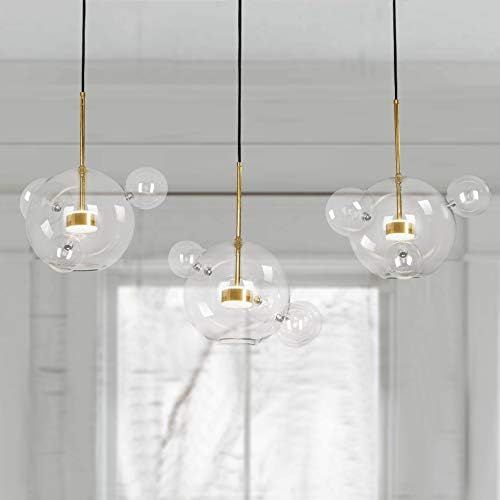 EDISLIVE Soap Bubble Chandeliers with 3 Glass Pendant Light 14 Glass Globe Pendant Ceiling Light ... | Amazon (US)