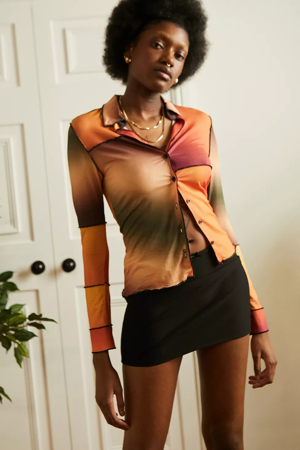 UO Peachy Pelmet Mini Skirt | Urban Outfitters (EU)