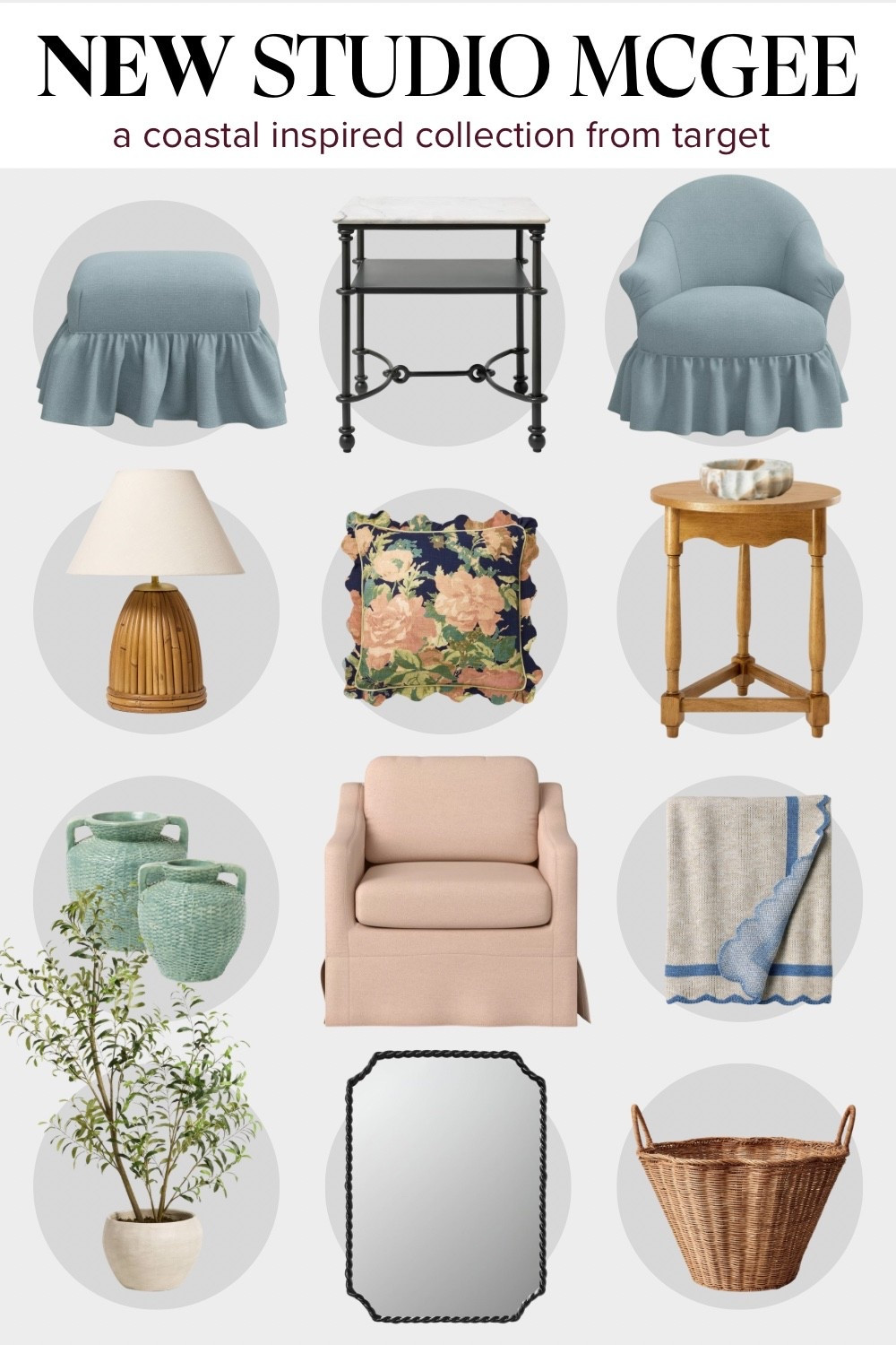 The NEW Threshold designed with Studio McGee collection drops 12/28 at Target! Find coastal inspired home finds for spring, with ruffle and scallop details, lighting, silver home decor, and tons of marble. // Wall art, throw pillow, throw blanket, ottoman, blue furniture, spring home refresh.

#LTKFindsUnder100 #LTKHome #LTKFindsUnder50