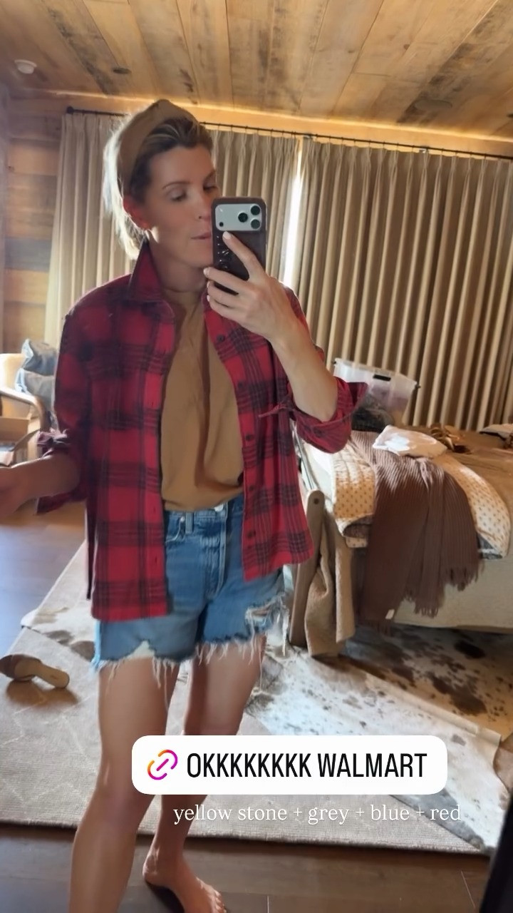 Okay Walmart 👏 This easy outfit is giving casual fall transition—plaid shacket, graphic tee, and denim cutoffs for an effortless everyday look.

Walmart fashion
Walmart finds
casual outfit
fall transition outfit
plaid shacket
 graphic tee
denim shorts
affordable style

#LTKgrwm #LTKootd