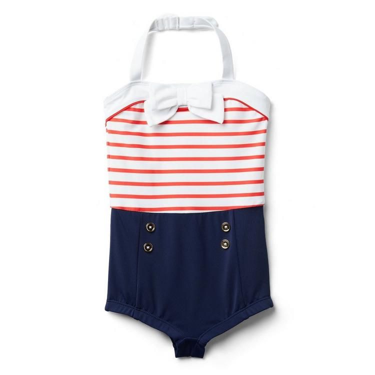 Striped Bow Swimsuit | Janie and Jack