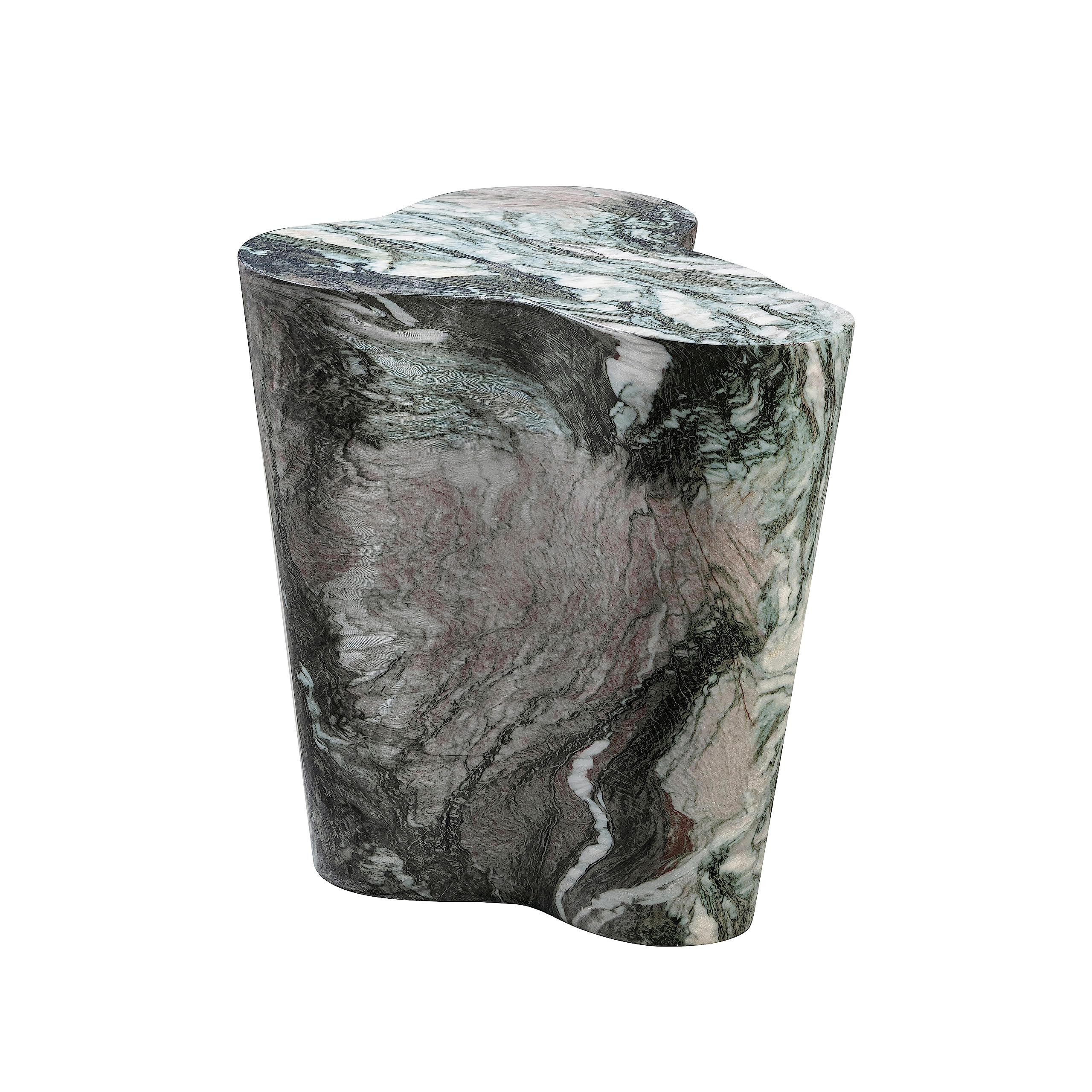 Slab Grey/Blush Faux Marble Tall Side Table | Amazon (US)