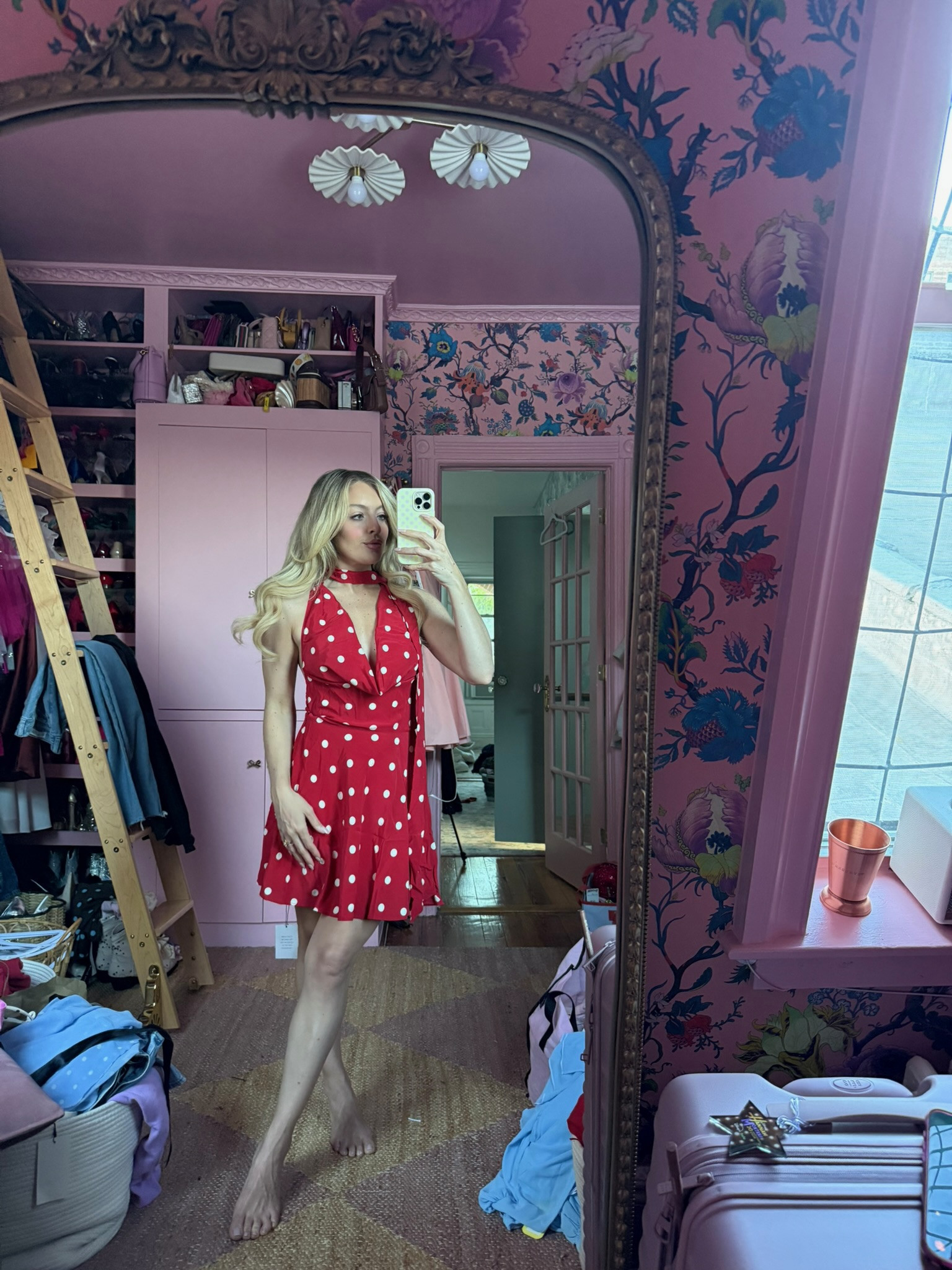 Polka dot mini dress 

#LTKFestival #LTKootd