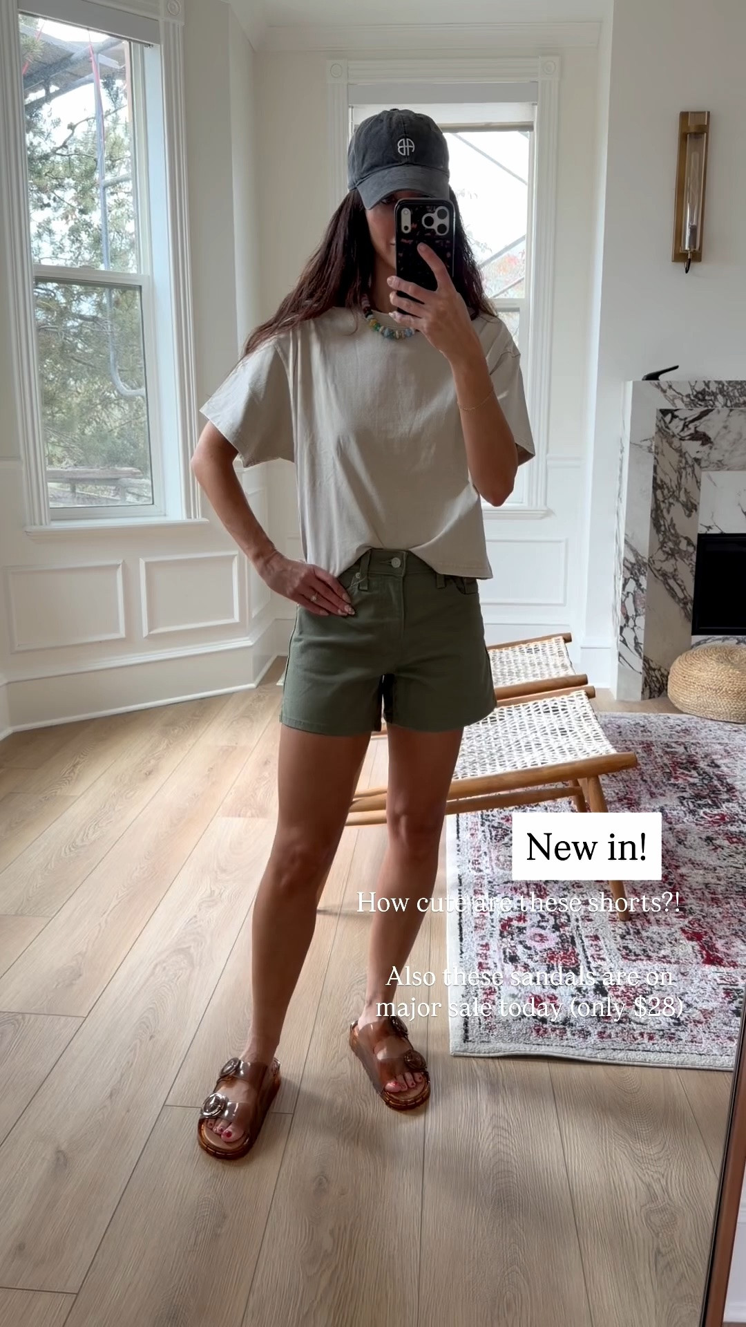 I have the size 25 in shorts and small in tee! They run tts

#LTKSeasonal #LTKOver40 #LTKootd