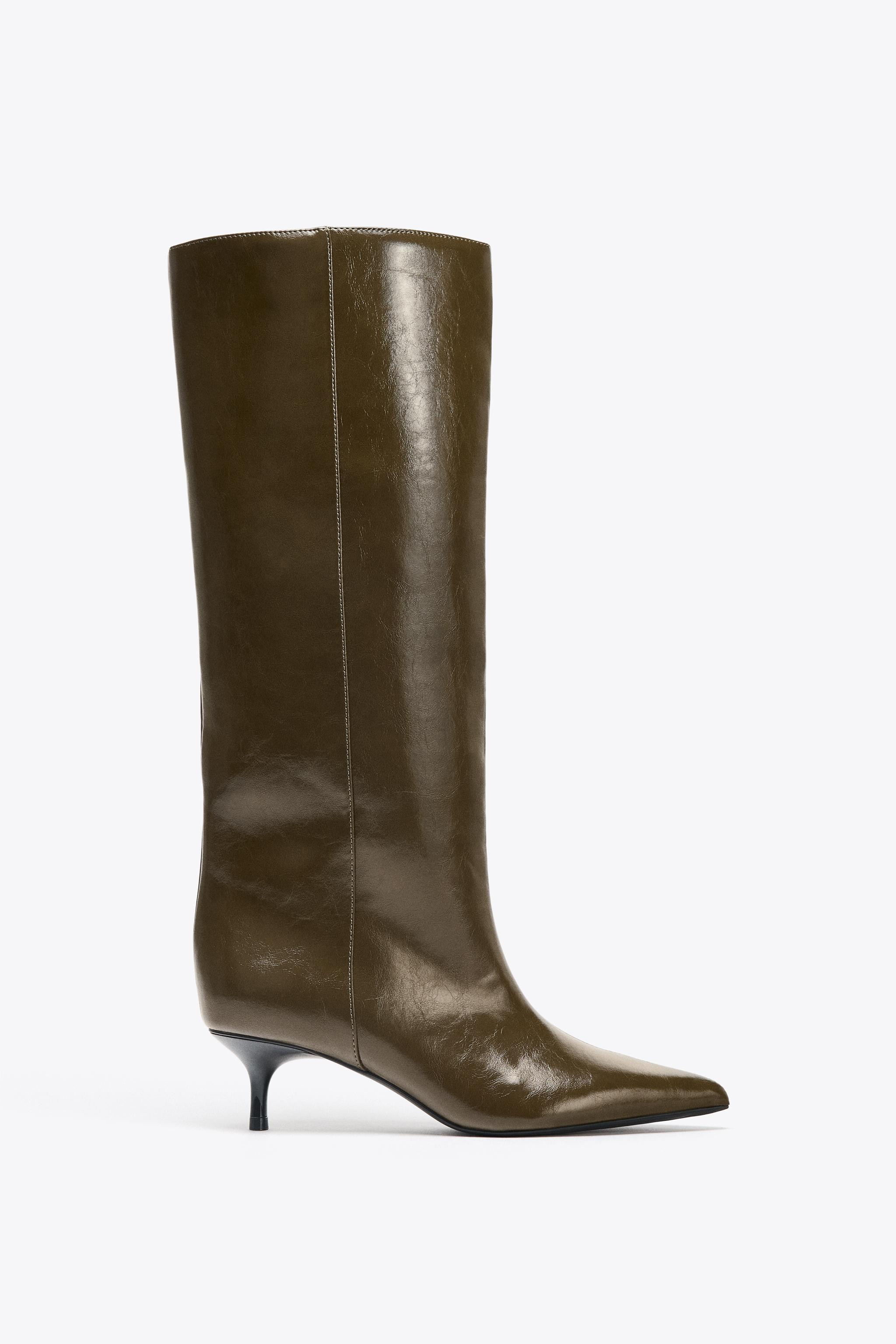 KITTEN-HEEL BOOTS | Zara UK