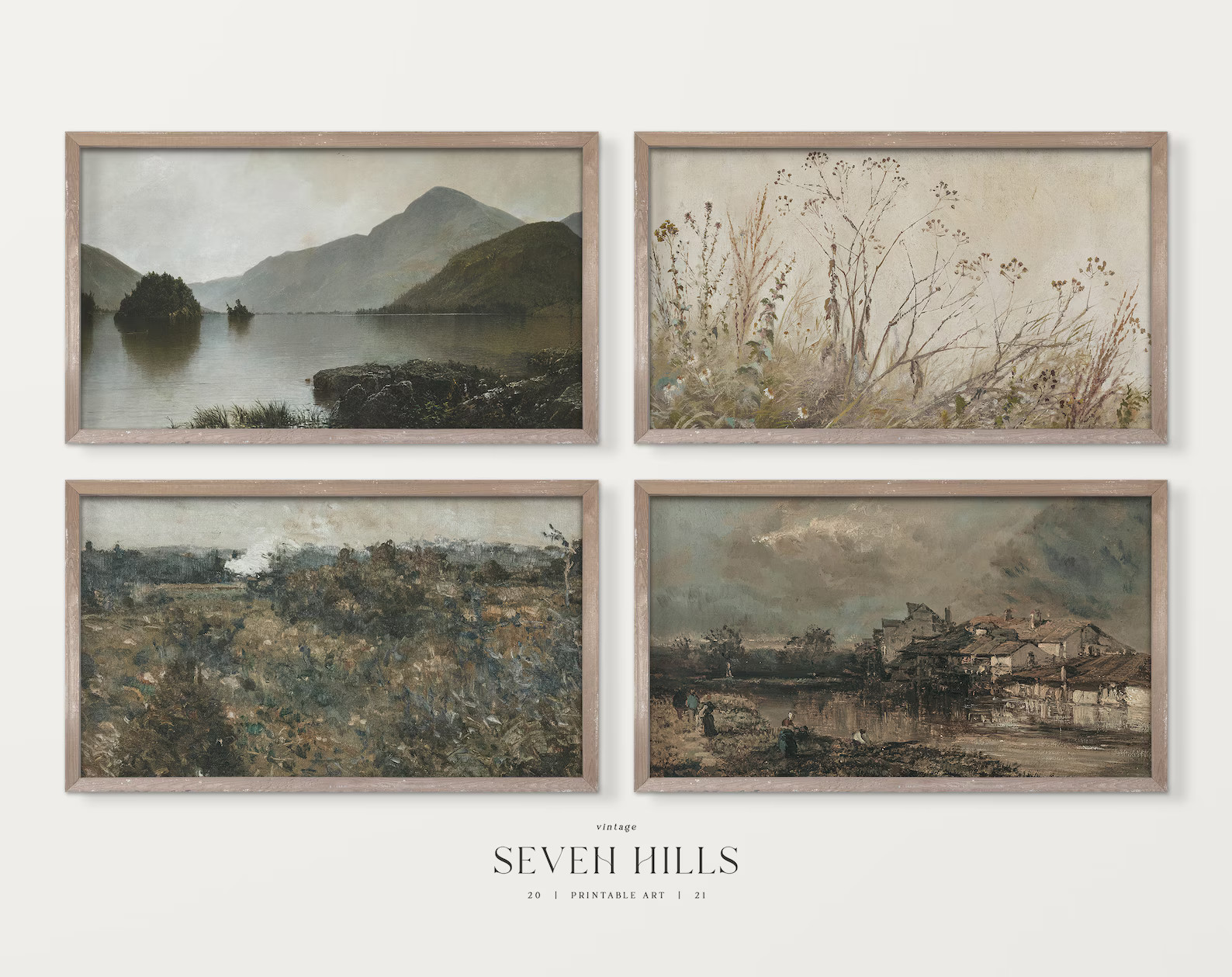 Countryside Samsung Frame TV Art Set Antique Oil Painting | Etsy | Etsy (US)