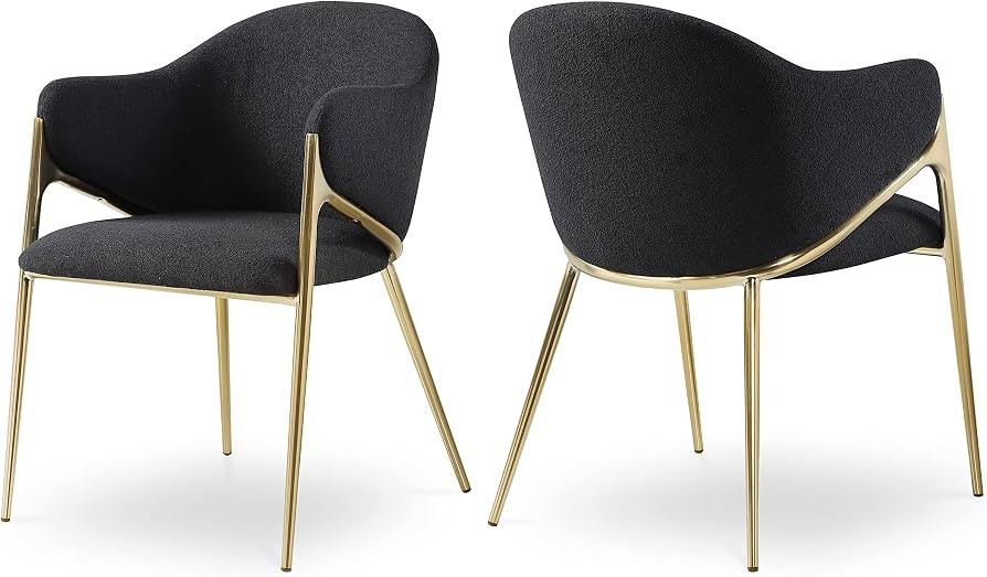 Meridian Furniture 559Black-C Nial Collection Modern | Contemporary Dining Chair with Rich Black ... | Amazon (US)