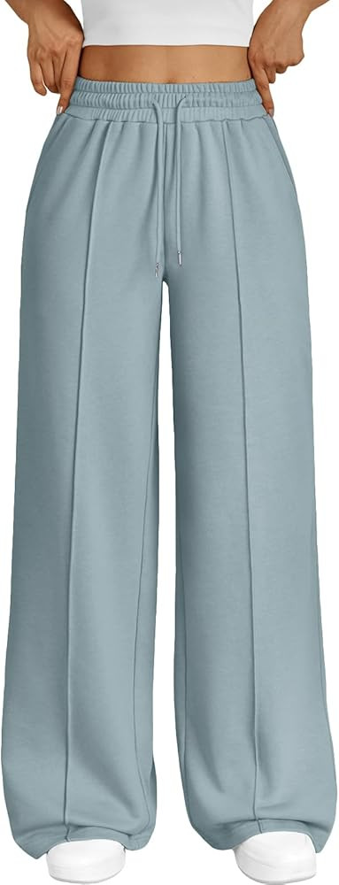 Trendy Queen Womens Wide Leg Sweatpants Baggy Loose Fall Barrel Casual Lounge Athletic Pants Comf... | Amazon (US)