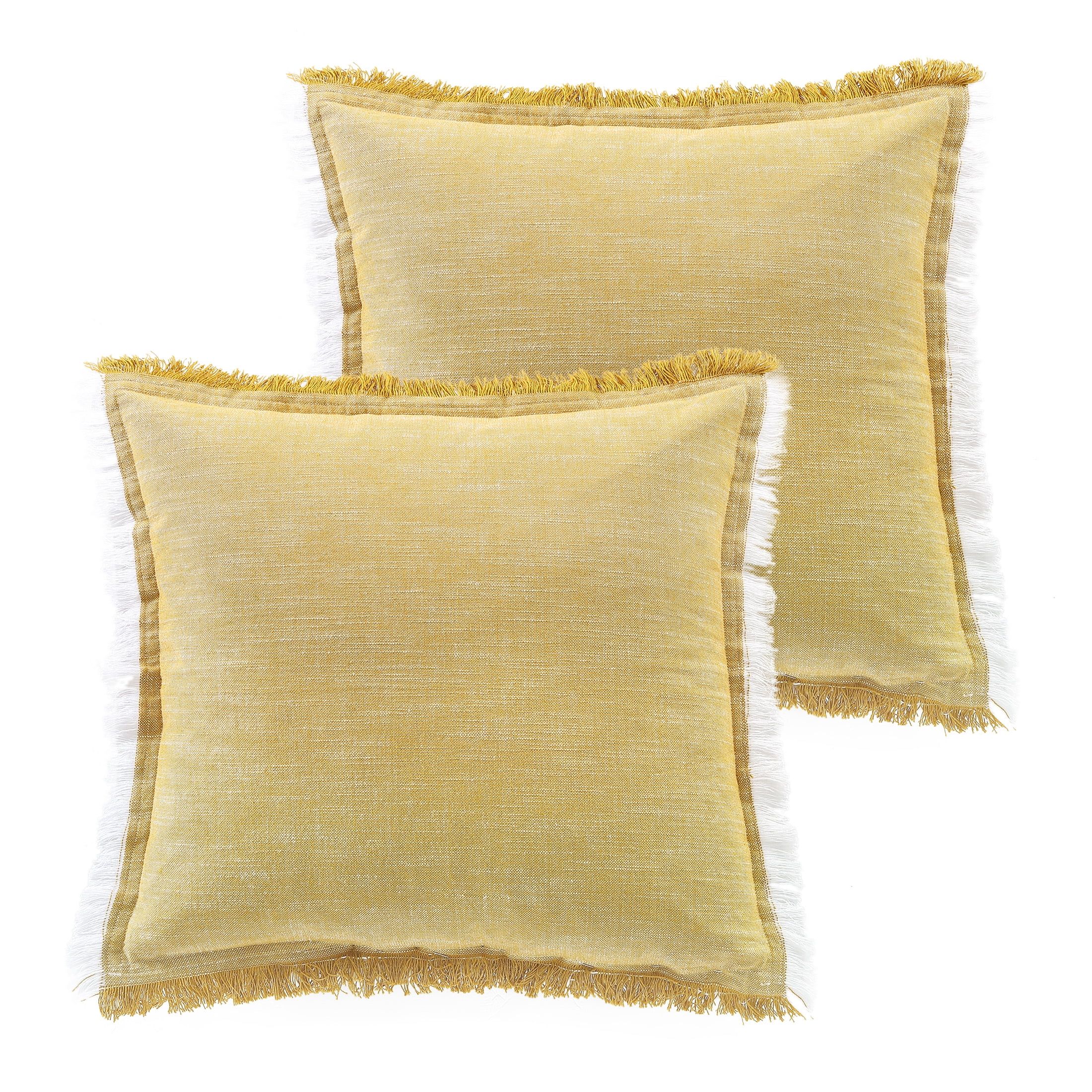 Better Homes & Gardens, Yellow Throw Pillows, Square, 20" x 20", Yellow, 2 Pack - Walmart.com | Walmart (US)