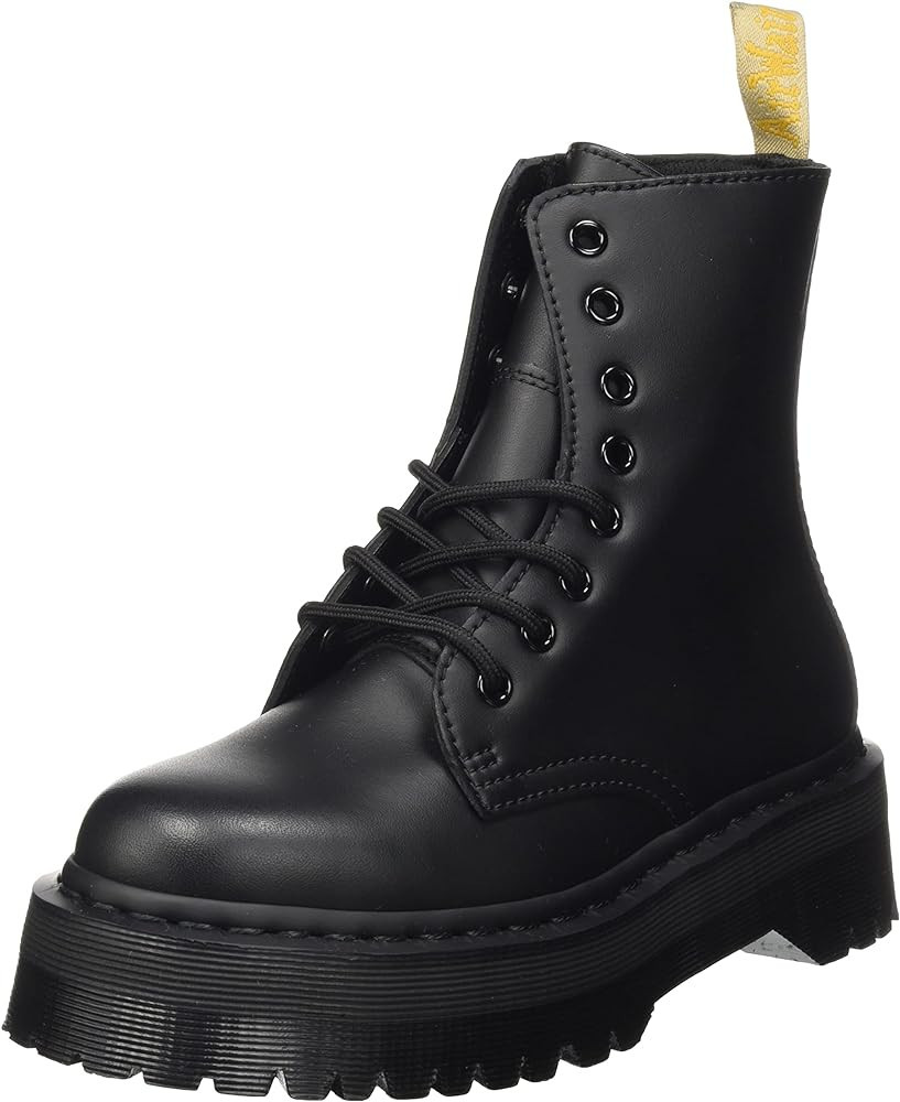 Dr. Martens mens Vegan Jadon Ii Mono Fashion Boot, Black Felix Rub Off, 10 Women 9 Men US | Amazon (US)