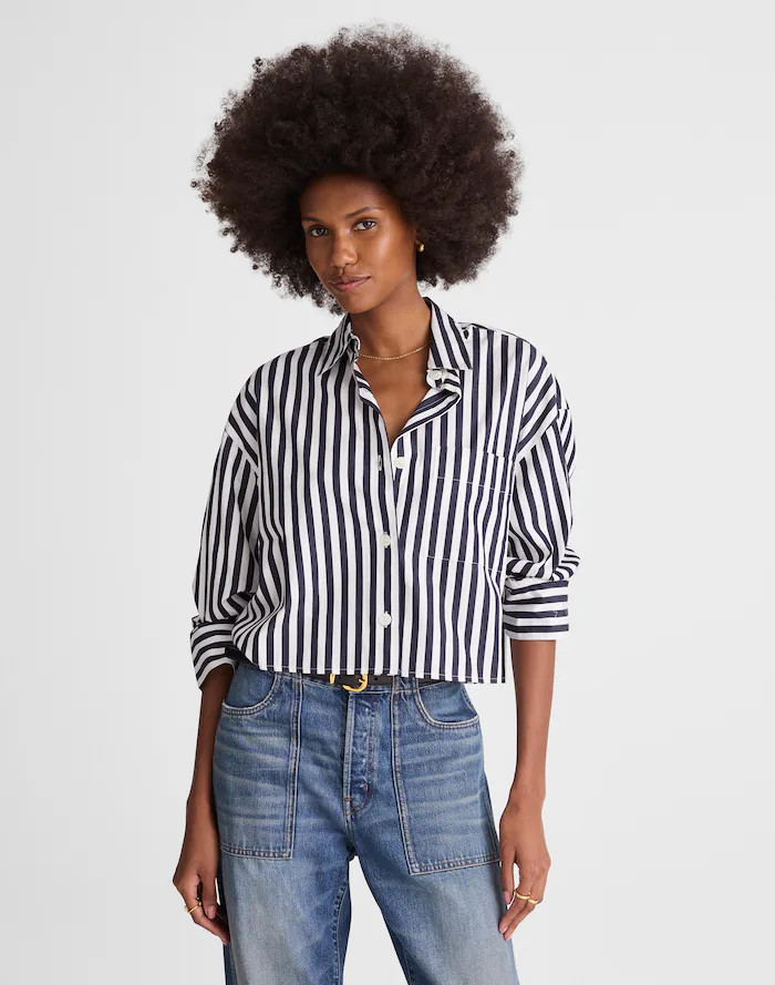 Straight-Hem Shirt in Poplin | Madewell