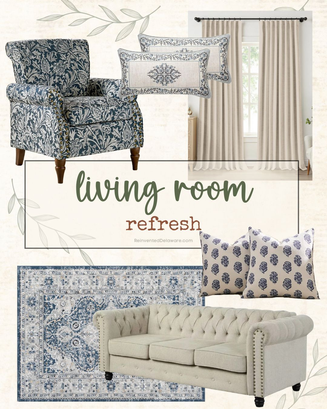 Blue and White Living Room Refresh 

 #LTKHome